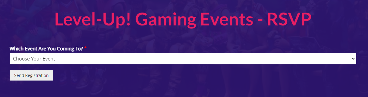 Event registration link through our website